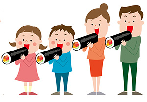 Private Japanese Lessons on line lessons ehoumaki Japanese traditional Event Setsubunn futomaki